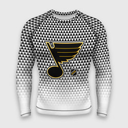 Мужской рашгард Сент Луис Блюз - белый градиент