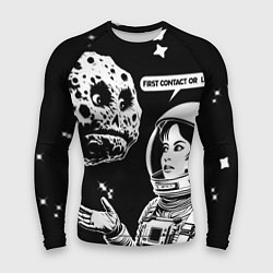 Рашгард мужской Космонавт и астероид, цвет: 3D-принт