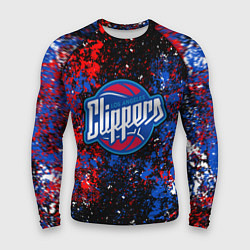 Рашгард мужской Клипперс - цветовой хаос, цвет: 3D-принт
