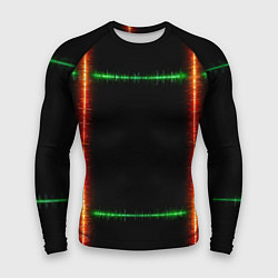 Мужской рашгард Color green orange lines