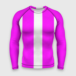 Рашгард мужской Color white pink line, цвет: 3D-принт
