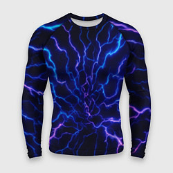 Рашгард мужской Разряд молнии текстура, цвет: 3D-принт