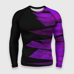 Рашгард мужской Color purple black stripes, цвет: 3D-принт