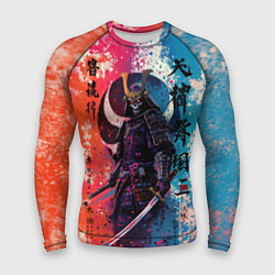 Мужской рашгард Призрачный самурай - краски