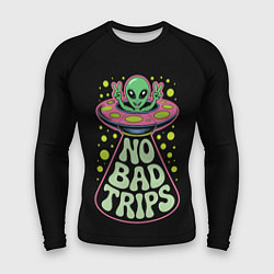 Рашгард мужской Пришелец в летающей тарелке НЛО, цвет: 3D-принт