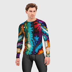 Рашгард мужской Разноцветный узор, цвет: 3D-принт — фото 2