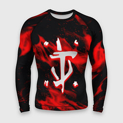 Рашгард мужской Doom красный огонь марса, цвет: 3D-принт
