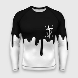 Рашгард мужской Doom logo жидкие краски, цвет: 3D-принт