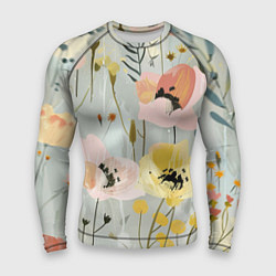 Рашгард мужской Цветы и цветочки, цвет: 3D-принт