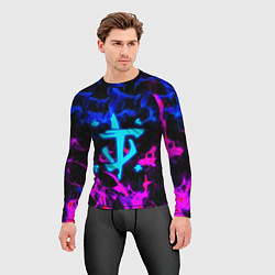 Рашгард мужской Doom неоновый дым, цвет: 3D-принт — фото 2