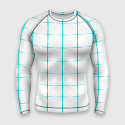 Мужской рашгард Color white light blue crosses