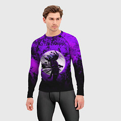 Рашгард мужской Самурай при луне, цвет: 3D-принт — фото 2
