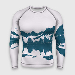 Мужской рашгард Лес и озеро