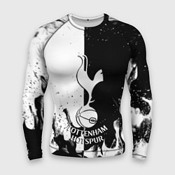 Рашгард мужской Тоттенхэм черно белый огонь, цвет: 3D-принт