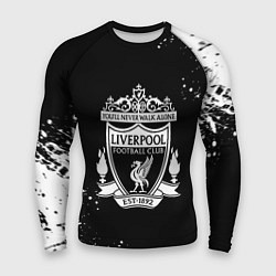 Мужской рашгард Liverpool белые краски текстура