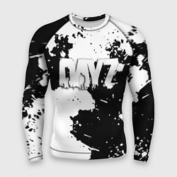Мужской рашгард Dayz Брызги красок черно белый