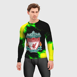 Рашгард мужской Ливерпуль кислотные краски, цвет: 3D-принт — фото 2