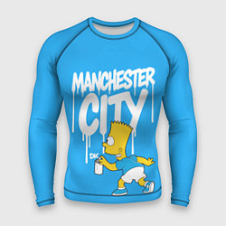 Рашгард мужской Граффити Манчестер Сити и Барт Симпсон, цвет: 3D-принт