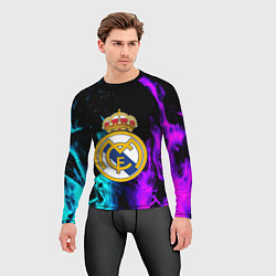 Рашгард мужской Real Madrid неоновый огонь, цвет: 3D-принт — фото 2