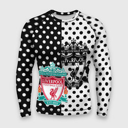 Рашгард мужской Liverpool черно белые точки, цвет: 3D-принт