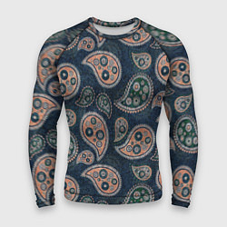 Рашгард мужской Индийский деним, цвет: 3D-принт