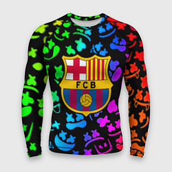 Мужской рашгард Барселона x Маршмэллоу неоновый градиент