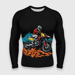 Рашгард мужской Motocross and mountains, цвет: 3D-принт
