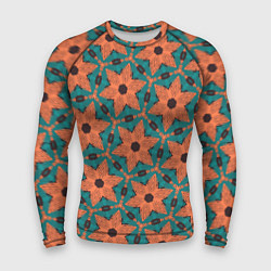 Рашгард мужской Оранжевые звезды, цвет: 3D-принт