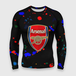 Мужской рашгард Arsenal неоновые брызги красок