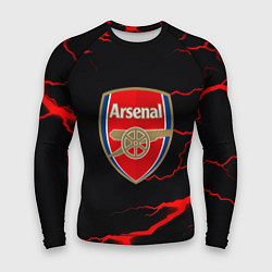 Мужской рашгард Arsenal красные молнии