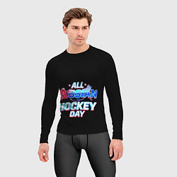 Рашгард мужской Hockey day, цвет: 3D-принт — фото 2
