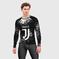 Рашгард мужской Ювентус брызги красок, цвет: 3D-принт — фото 2