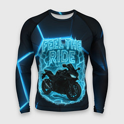 Рашгард мужской Feel the ride неоновый мото, цвет: 3D-принт