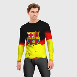 Рашгард мужской Borussia абстракция золото геометрия, цвет: 3D-принт — фото 2