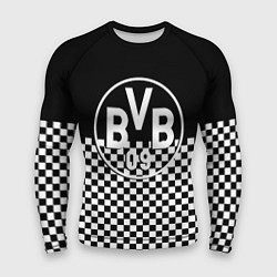 Рашгард мужской Borussia шахматная клетка, цвет: 3D-принт