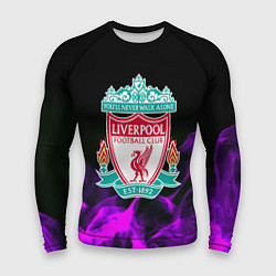 Рашгард мужской Liverpool неоновый огонь, цвет: 3D-принт