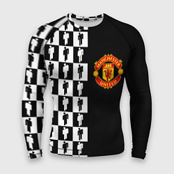 Рашгард мужской Манчестер Юнайтед текстура люди, цвет: 3D-принт