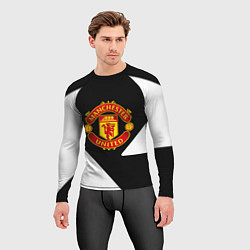 Рашгард мужской Манчестер Юнайтед полосы, цвет: 3D-принт — фото 2