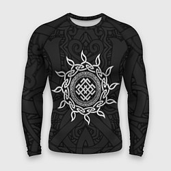 Мужской рашгард Славянский оберег белобог и этнический орнамент