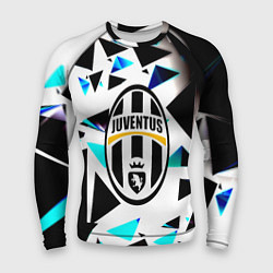 Рашгард мужской Ювентус треугольники текстура, цвет: 3D-принт