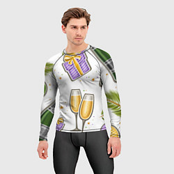 Рашгард мужской Новогодний вайб, цвет: 3D-принт — фото 2