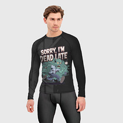 Рашгард мужской Зомби опаздывает, цвет: 3D-принт — фото 2