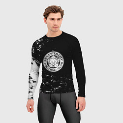 Рашгард мужской Лестер сити краски белые, цвет: 3D-принт — фото 2