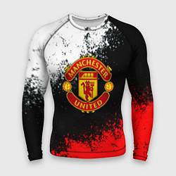 Мужской рашгард Манчестер Юнайтед краски всплеск