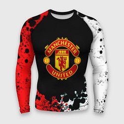 Мужской рашгард Манчестер Юнайтед краски абстрактные