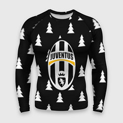 Рашгард мужской Ювентус ёлочки паттерн, цвет: 3D-принт