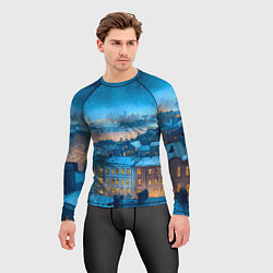 Рашгард мужской Крыши зимнего Питера, цвет: 3D-принт — фото 2