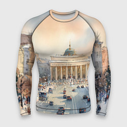 Рашгард мужской Питер - снежный день, цвет: 3D-принт