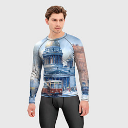 Рашгард мужской Снежный Санкт-Петербург, цвет: 3D-принт — фото 2