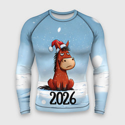 Рашгард мужской Сердитая лошадка 2026, цвет: 3D-принт